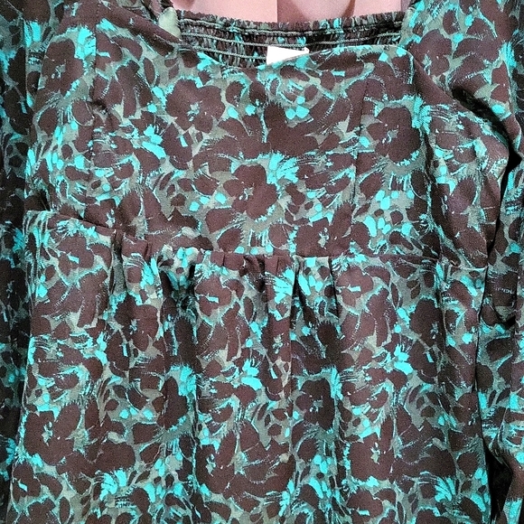 INGRED & ISABEL MATERNITY BLACK AND GREEN BLOUSE. MULTI SIZES/ NWT - Picture 3 of 6